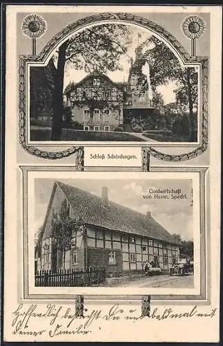AK Schönhagen / Extertal, Schloss, Gasthaus