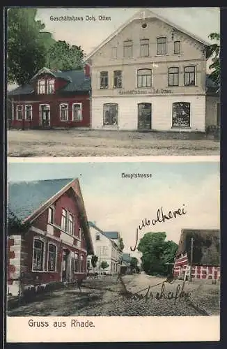 AK Rhade / Selsingen, Geschäft von Joh. Otten, Partie in der Hauptstrasse