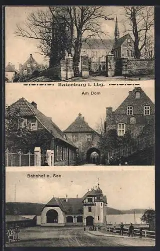 AK Ratzeburg i. Lbg., Bahnhof a. See, Dom