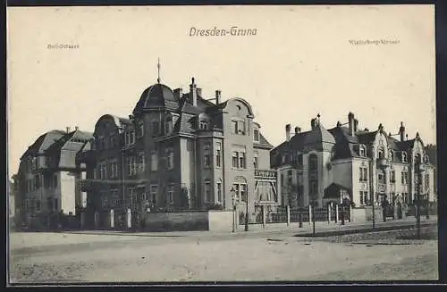 AK Dresden-Gruna, Strassenkreuzung Beil-Strasse und Winterberg-Strasse