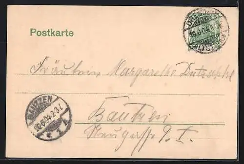 AK Dresden-Gruna, Gasthaus zur Grünen Wiese v. Oscar Lämmel
