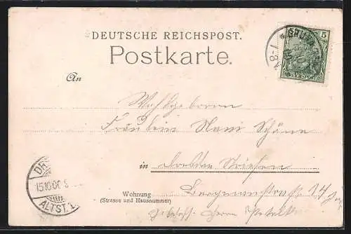 AK Dresden-Gruna, Gasthaus Zur Grünen Wiese, Innen- und Aussenansicht