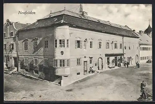 AK Neufelden, Gasthaus mit Strassenpartie