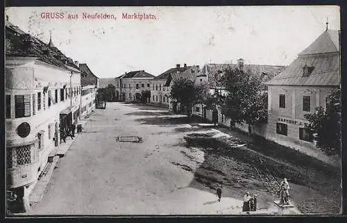 AK Neufelden, Marktplatz mit Gasthof J. W.