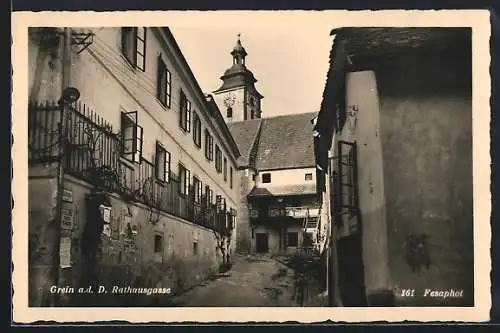 AK Grein a. d. D., Partie in der Rathausgasse