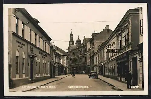 AK Amstetten /Niederdonau, Gasthof von Hans Topf in der Rathausstrasse