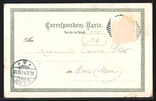 Lithographie Bregenz, Panorama, Gebhardsberg, Pfänder