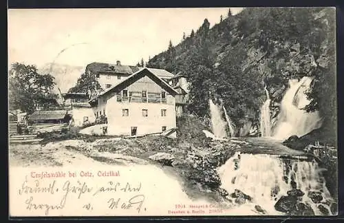 AK Oetz, Partie am Gasthaus Teufelsmühle