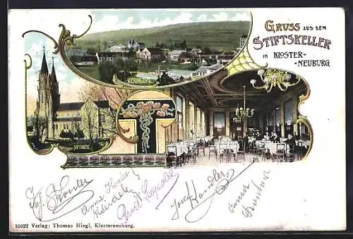 AK Klosterneuburg, Kierlingthal, Stiftskirche, Stiftskeller, Innenansicht