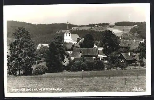 AK Modriach /Weststeiermark, Totalansicht mit Kirche