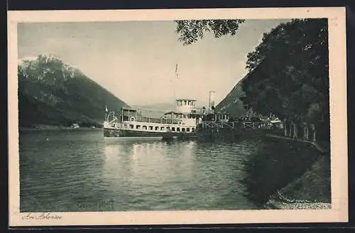 AK Achensee, Seepartie mit Dampfer