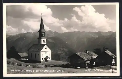 AK Rangersdorf /Mölltal, Wallfahrtskirche Marterle gegen Kreuzeckgruppe