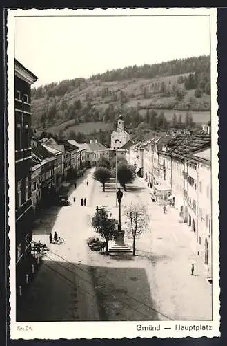 AK Gmünd /Kärnten, Hauptplatz aus der Vogelschau