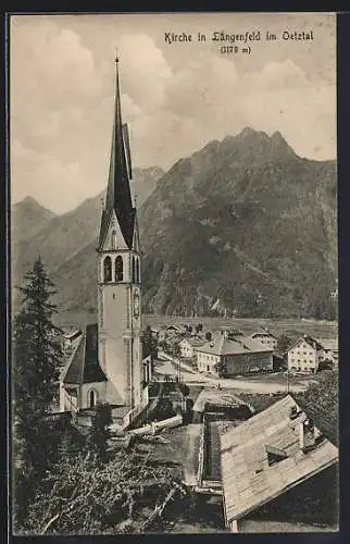 AK Längenfeld, Teilansicht mit Kirche