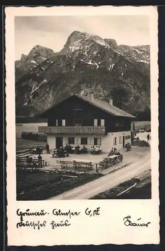 AK Grünau am Almsee, Gasthof Deutsches Haus