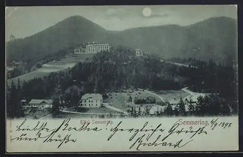 Mondschein-AK Semmering, Hotel Semmering