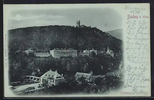 Mondschein-AK Baden b. Wien, Weilburg