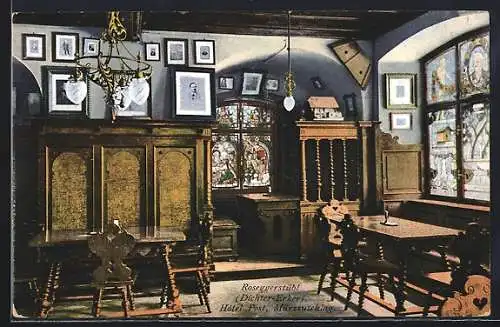 AK Mürzzuschlag, Roseggerstübl im Hotel Post