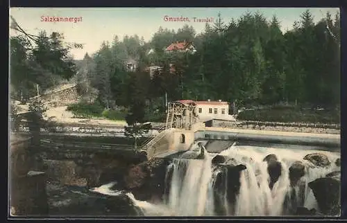 AK Gmunden /Salzkammergut, Traunfall