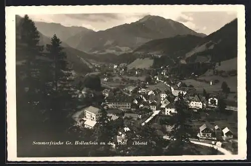 AK Hollenstein a.d. Ybbs, Ortsansicht aus der Vogelschau