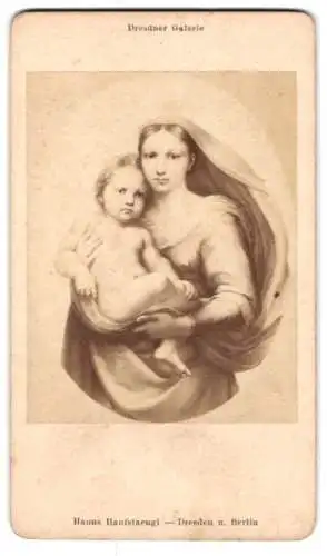 Fotografie Hanns Hanfstaengl, Dresden, Gemälde: Madonna mit Kind, nach Rafael