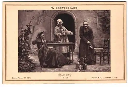 Fotografie Goupil et Cie., Paris, Gemälde: Entre amsi, nach V. Chevilliard