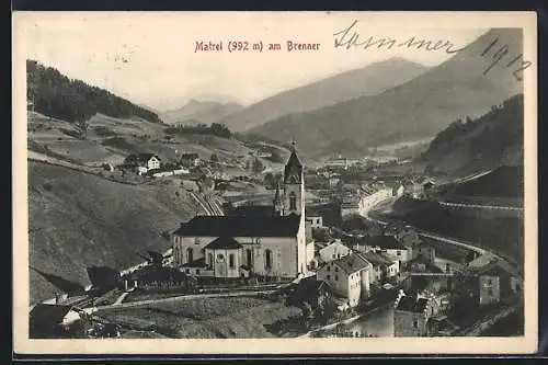 AK Matrei am Brenner, Gesamtansicht mit Kirche