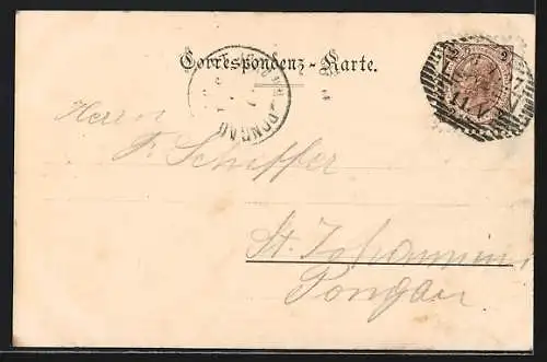 AK Leoben, Kaltenbrunn, Waldpartie mit Kapelle