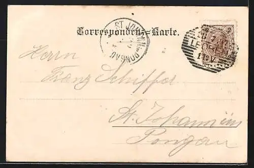 AK Leoben, Hauptplatz mit Denkmal