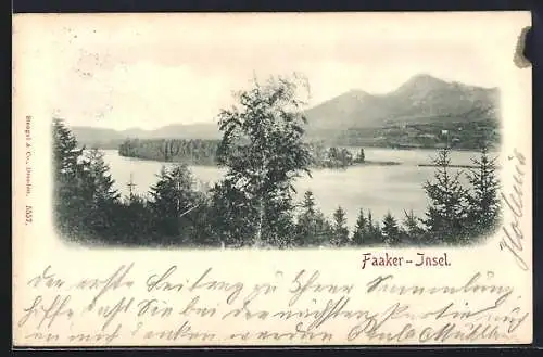 AK Faak am See, Blick zur Insel