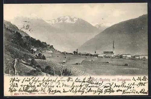 AK Hofgastein, Ortsansicht mit Badgastein