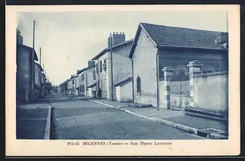 AK Migennes /Yonne, Rue Pierre Larousse