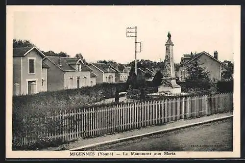 AK Migennes /Yonne, Le Monument aux Morts