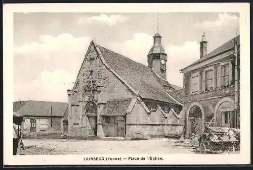 AK Lainsecq /Yonne, Place de l`Église