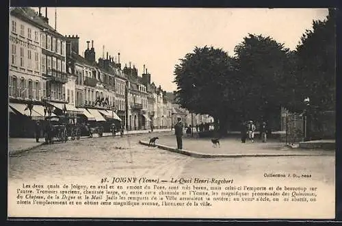 AK Joigny /Yonne, Le Quai Henri-Ragobert et ses élégantes promenades