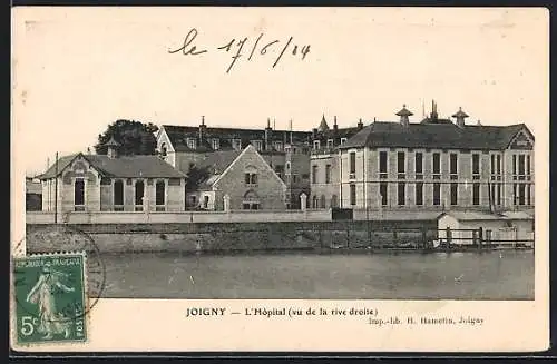 AK Joigny, L`Hôpital, vu de la rive droite