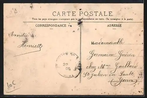 AK Dixmont, L`Église et les maisons voisines