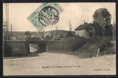 AK Joigny, Le Passage à Niveau P.-L.-M