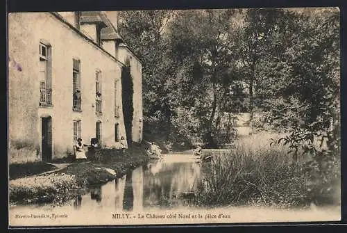 AK Milly, Le Château côté Nord et la pièce d`eau