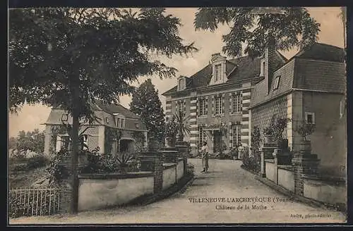 AK Villeneuve-l`Archevêque /Yonne, Château de la Motte