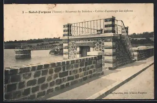 AK Saint-Fargeau /Yonne, Réservoir du Bourdon, Cabine d`amorcage des siphons