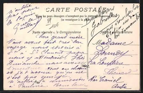 AK Saint-Aubin-sur-Yonne, Vue prise du pont du Canal