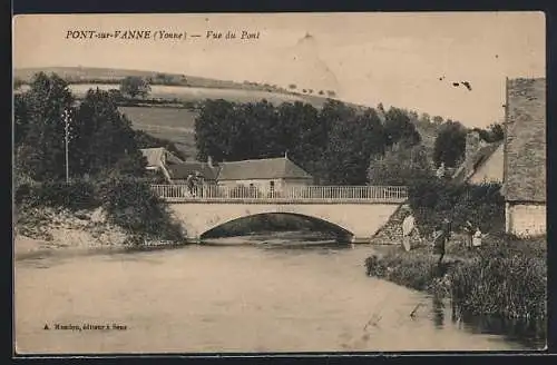 AK Pont-sur-Vanne /Yonne, Vue du Pont