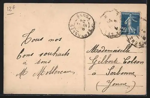 AK Pont-sur-Vanne /Yonne, Vue du Pont