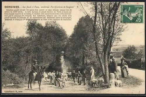 AK Sergines, Les fossés à l`eau, anciennes fortifications de Sergines
