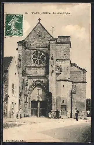AK Poilly-sur-Serein, Portail de l`Église