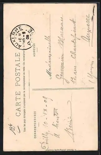 AK Poilly-sur-Serein, Portail de l`Église