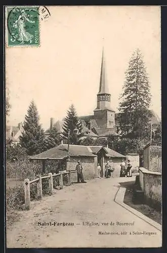 AK Saint-Fargeau, L`Église, vue de Bourneuf