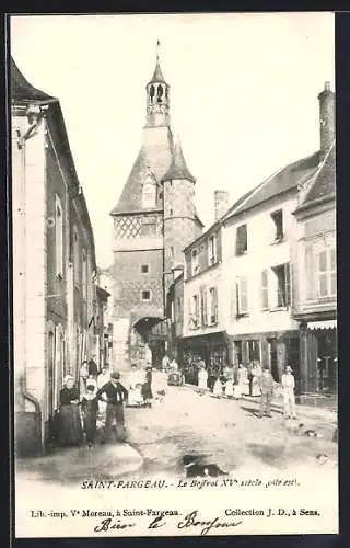 AK Saint-Fargeau, Le Beffroi XVe siècle côté est