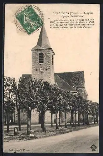 AK Les Sièges, Yonne, L`Église Époque Renaissance